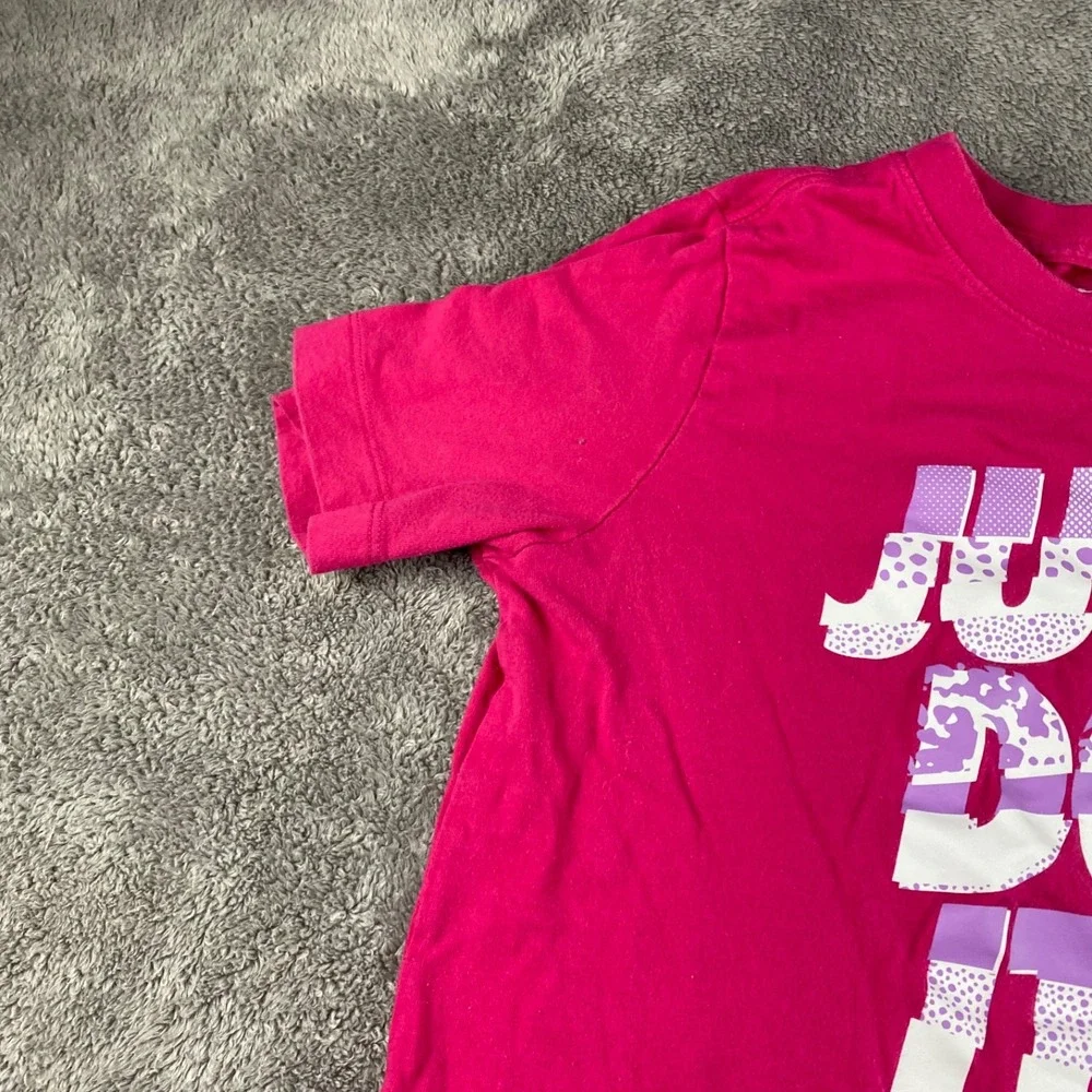 Nike Sportswear Just Do It Short Sleeve T-shirt Youth Girls Medium Pink